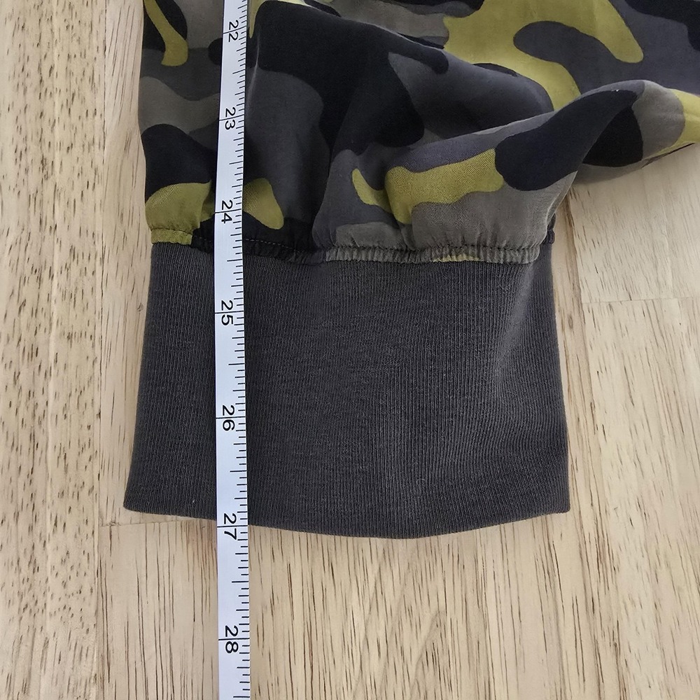 ATM Jogger Pants Womens Small Green Camo‎ 100% Silk Rib Cuffs Elastic Waist - Picture 8 of 11